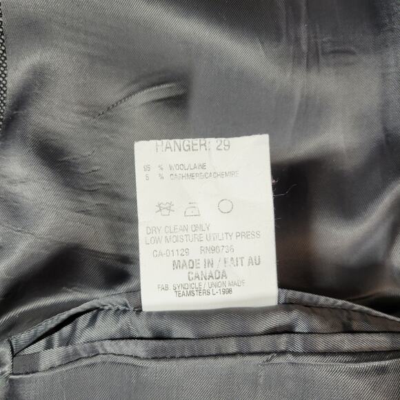 VTG Chaps Ralph Lauren Ranger 1998 Jacket Mens 46R Gray Wool Cashmere Blend - Picture 6 of 15